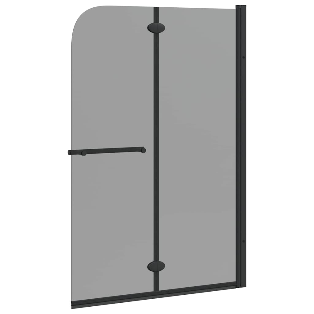 Zuhanybeépítés Fekete 120 x 140 cm ESG üveg és alumínium