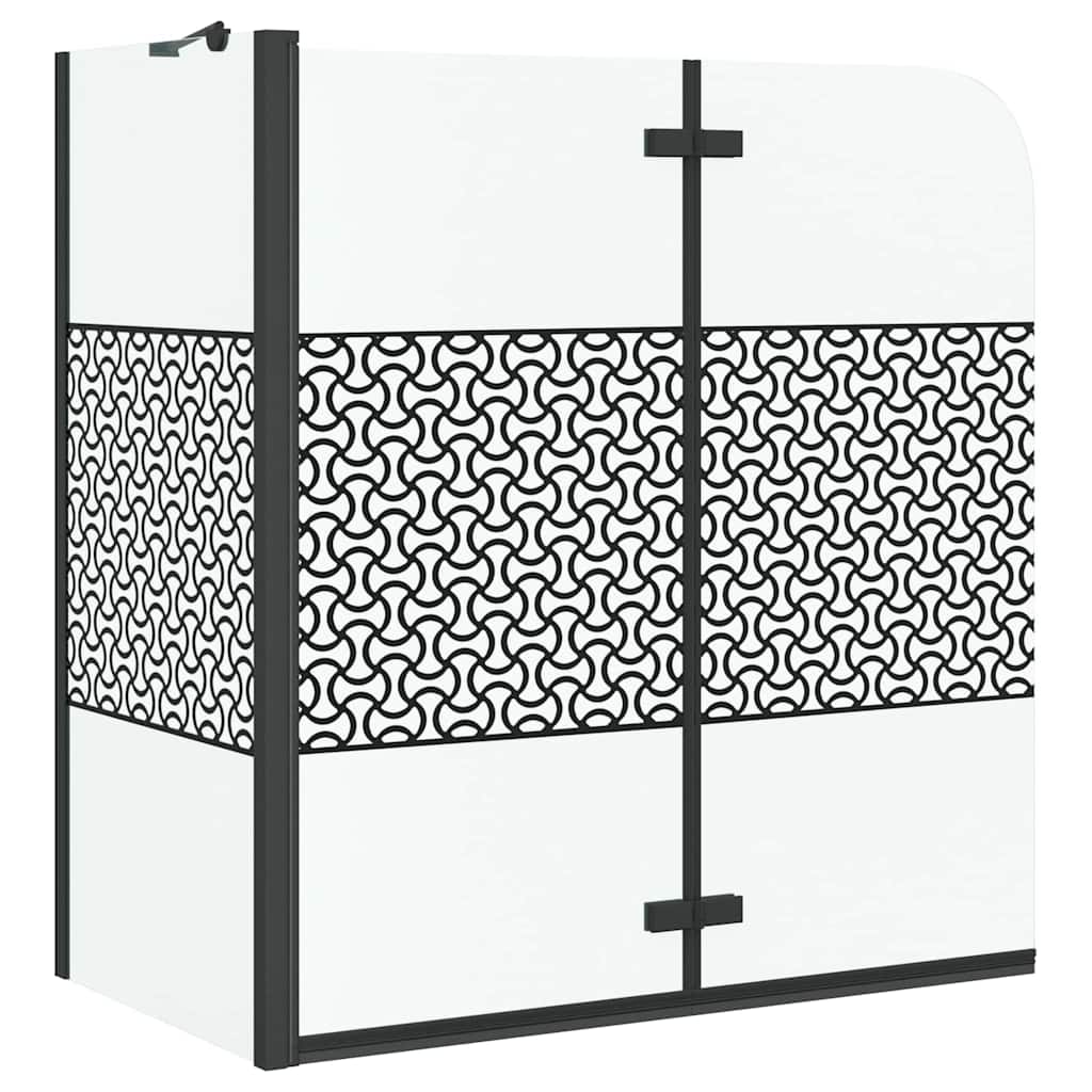 Fürdőszoba elkerítés Geometrikus Fekete 120 x 67 x 129 cm