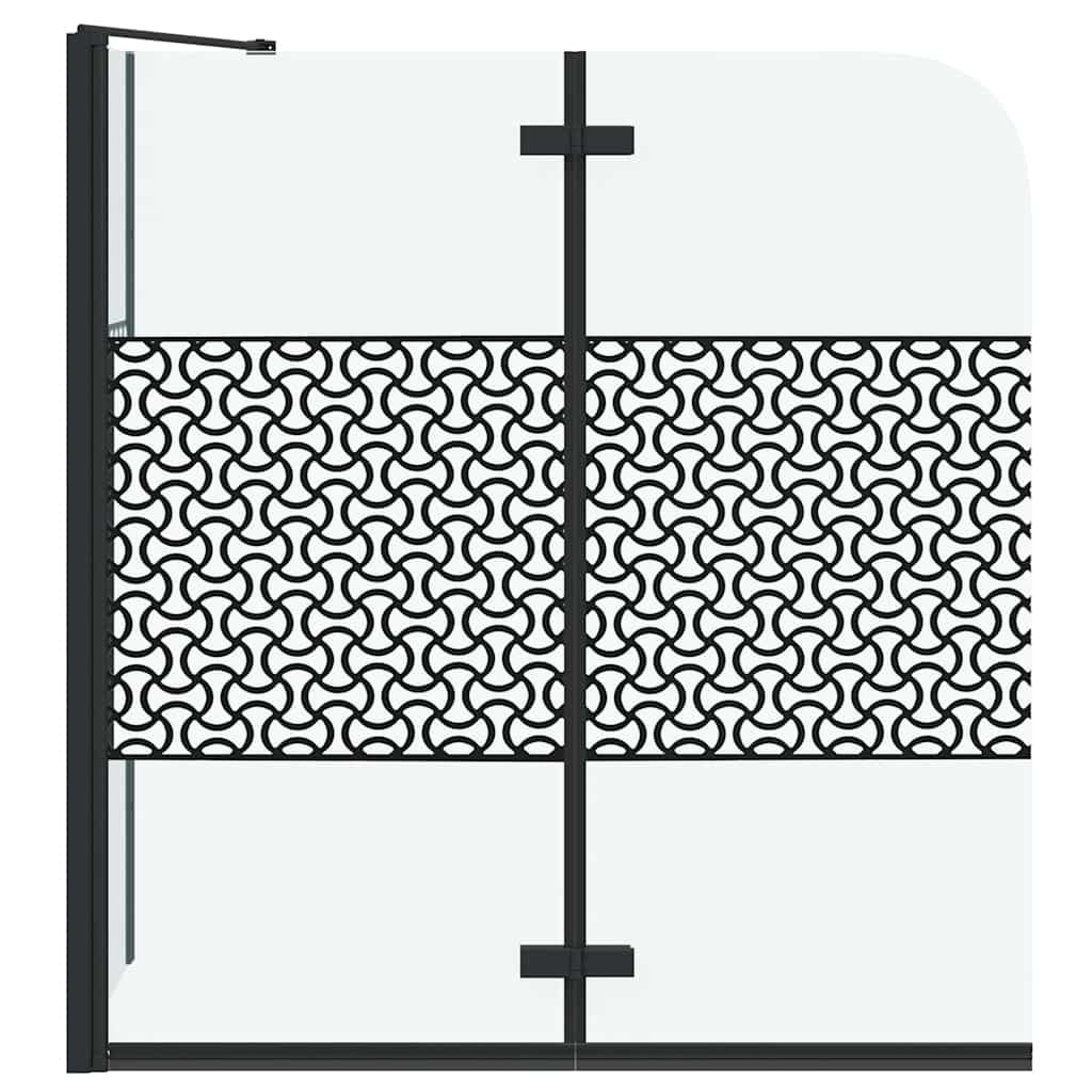 Fürdőszoba elkerítés Geometrikus Fekete 120 x 67 x 129 cm