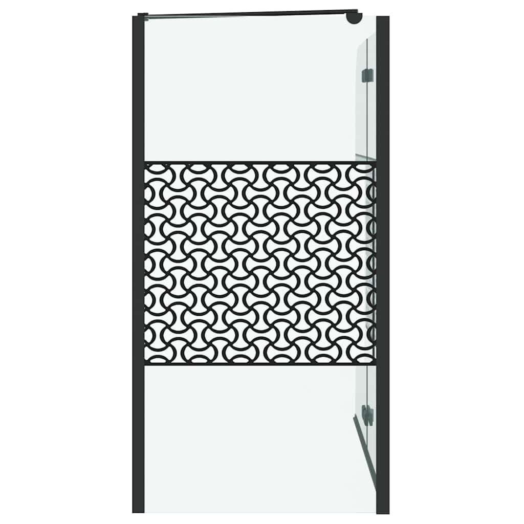 Fürdőszoba elkerítés Geometrikus Fekete 120 x 67 x 129 cm