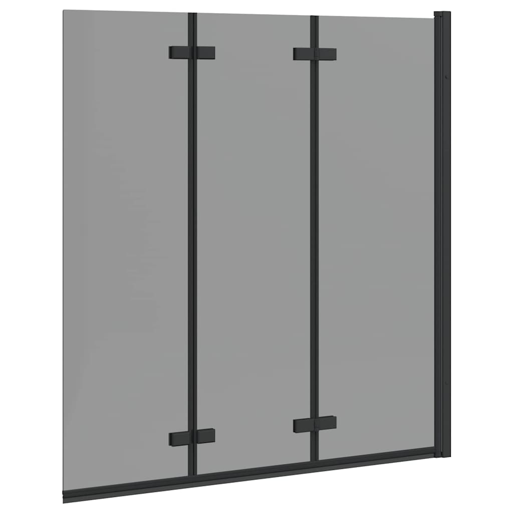 Zuhanybeépítés Fekete 130 x 138 cm ESG üveg és alumínium