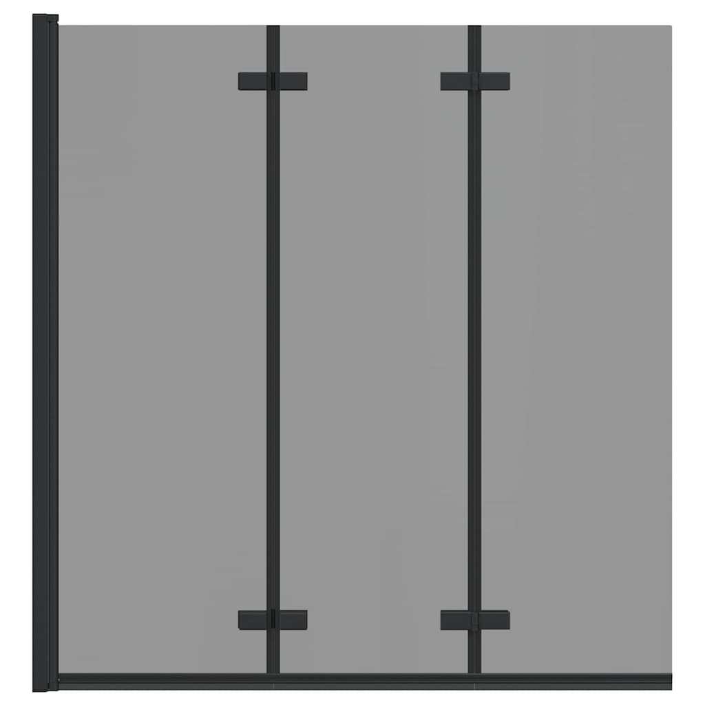 Zuhanybeépítés Fekete 130 x 138 cm ESG üveg és alumínium