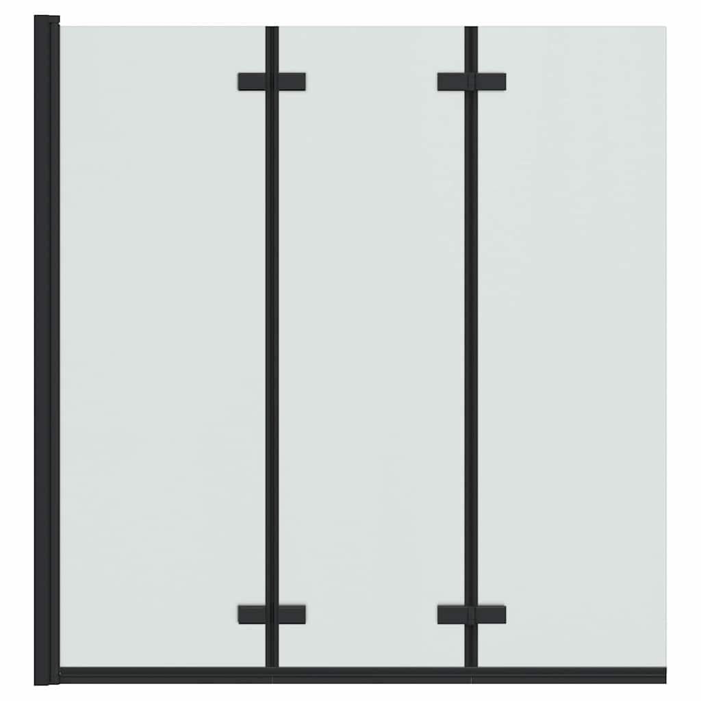 Zuhanybeépítés Fekete 130 x 138 cm ESG üveg és alumínium