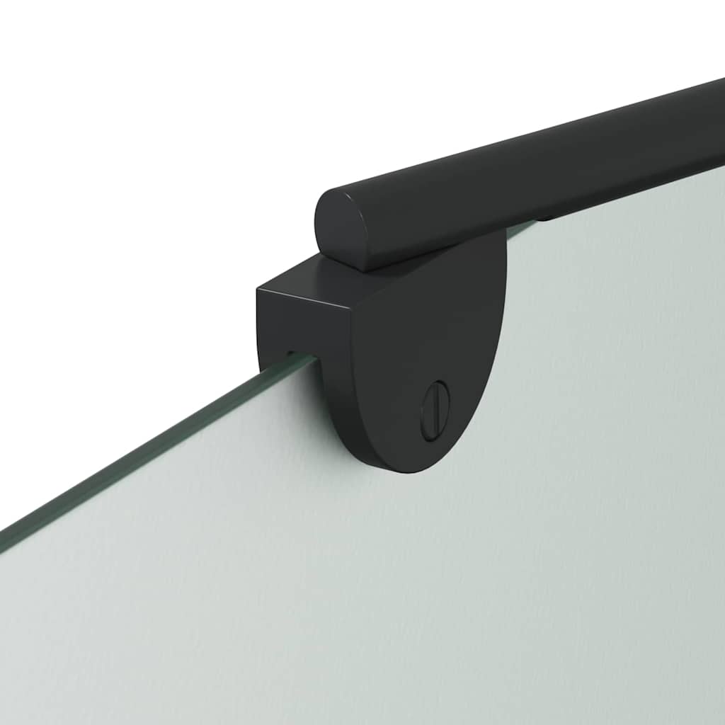 Zuhanybeépítés Fekete 120 x 68 x 130 cm ESG üveg és alumínium