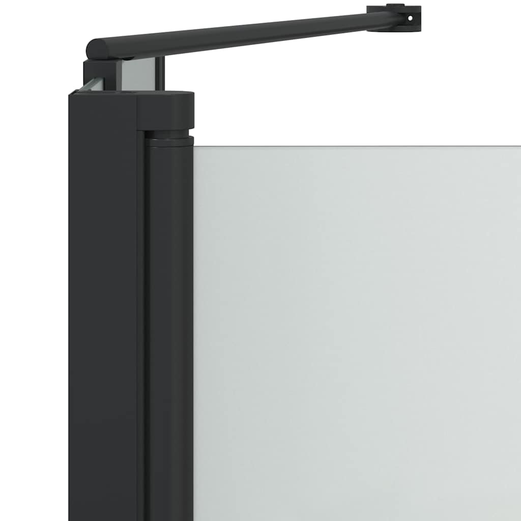 Zuhanybeépítés Fekete 120 x 68 x 130 cm ESG üveg és alumínium
