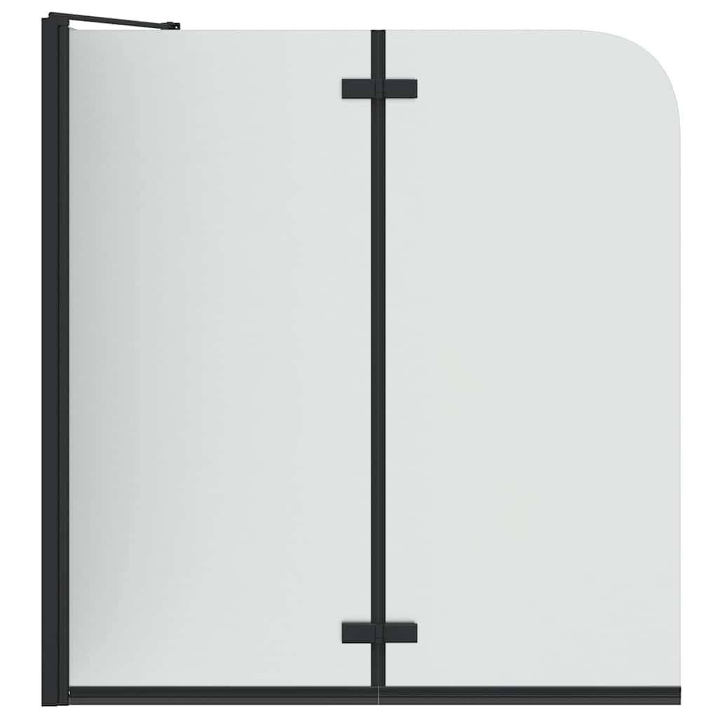 Zuhanybeépítés Fekete 120 x 68 x 130 cm ESG üveg és alumínium