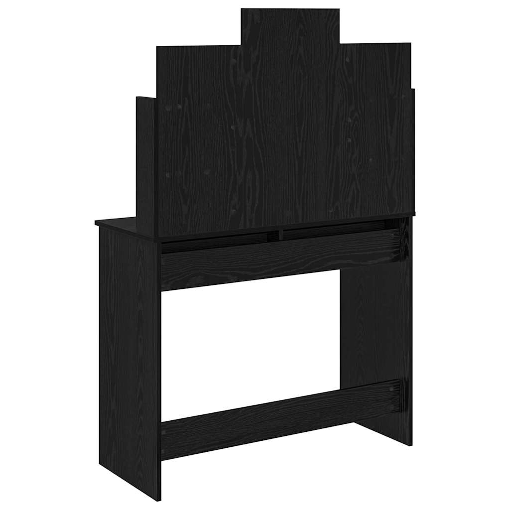 Tükörrel Ellátott Öltözködőasztal Fekete tölgy 96 x 39 x 142 cm