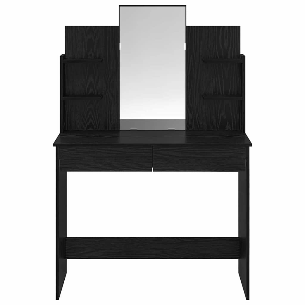 Tükörrel Ellátott Öltözködőasztal Fekete tölgy 96 x 39 x 142 cm