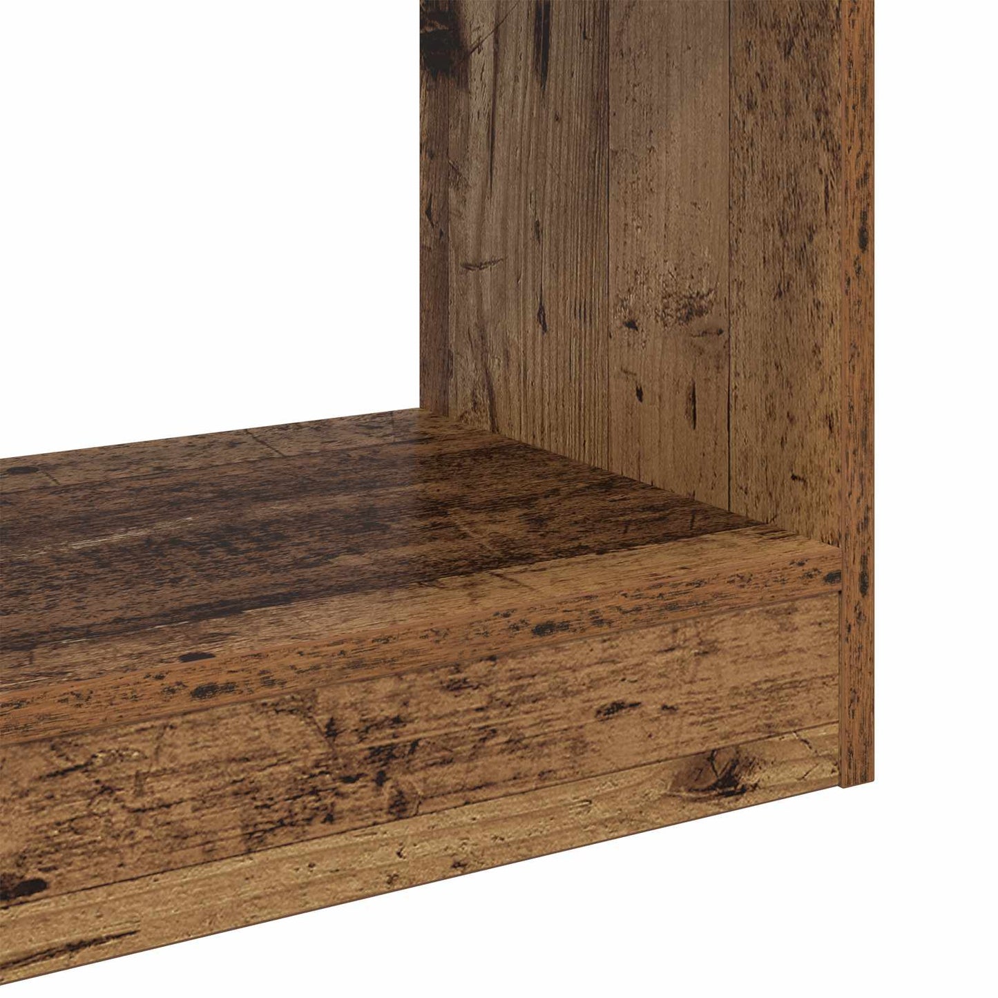 Könyvespolc 2 szintes 60 x 30 x 72 cm Szerelt Fa Öreg fa