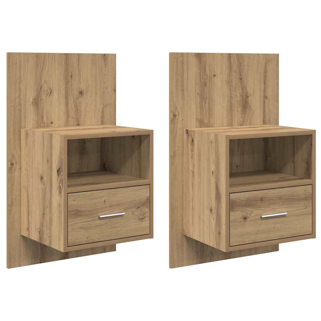 Éjjeliszekrény 2 db Artisan tölgy 50 x 32.5 x 80cm Szerelt Fa