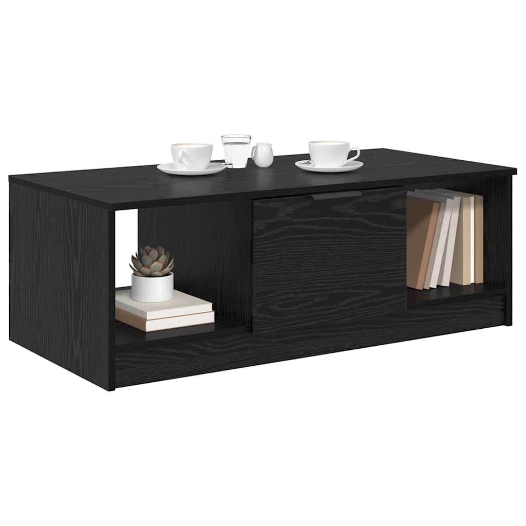 Dohányzóasztal Fekete tölgy 102 x 50 x 36cm Szerelt Fa