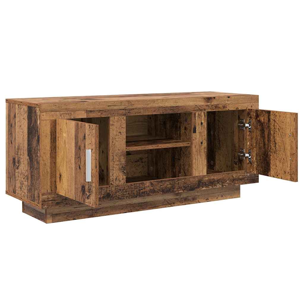 TV szekrény 102 x 35 x 45 cm Öreg fa Szerelt Fa