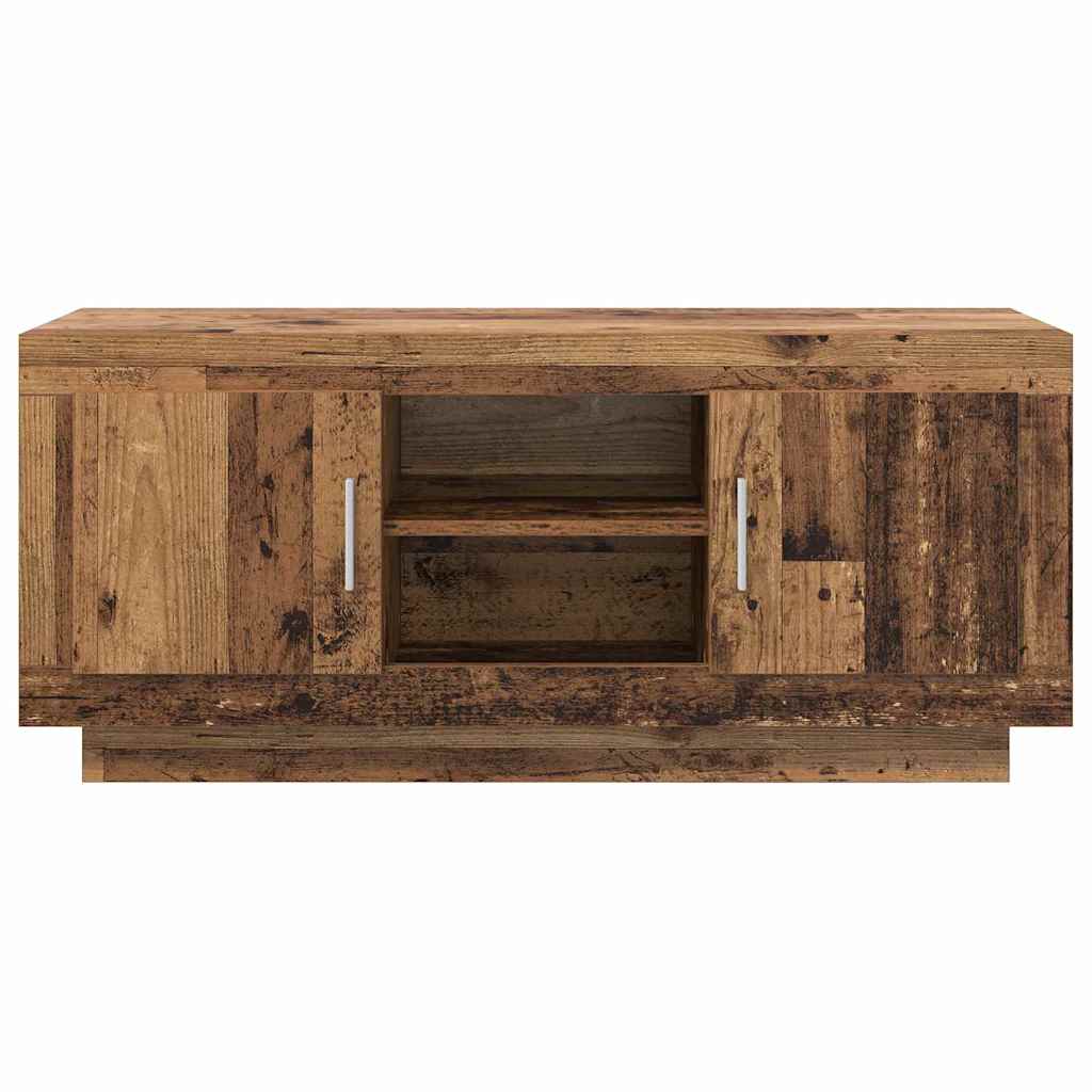 TV szekrény 102 x 35 x 45 cm Öreg fa Szerelt Fa