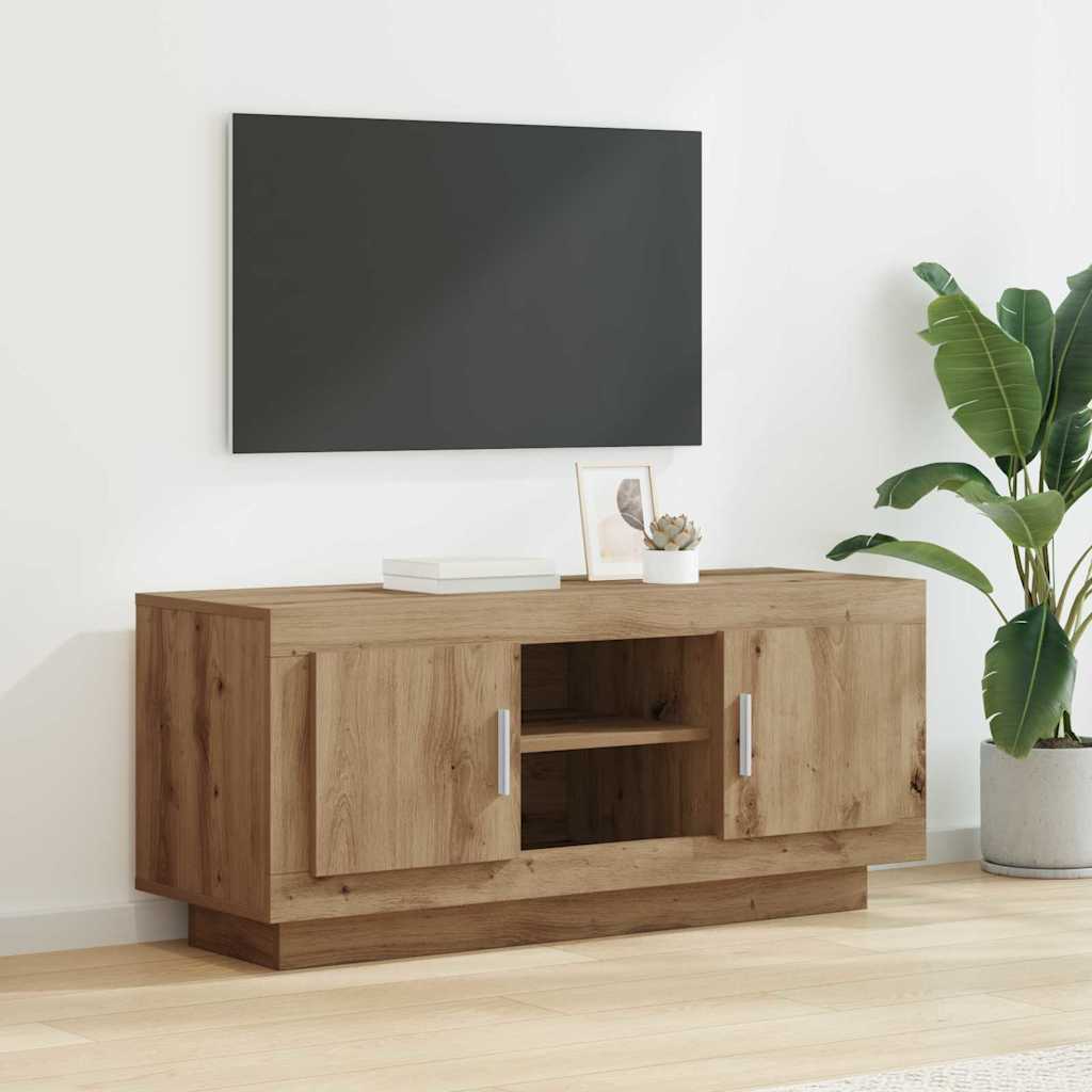 TV szekrény 102 x 35 x 45 cm Artisan tölgy Szerelt Fa