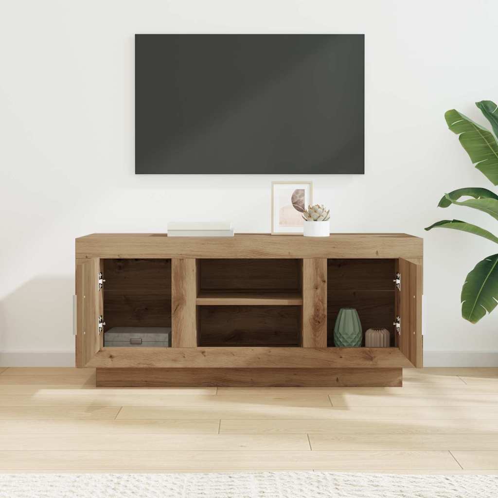 TV szekrény 102 x 35 x 45 cm Artisan tölgy Szerelt Fa