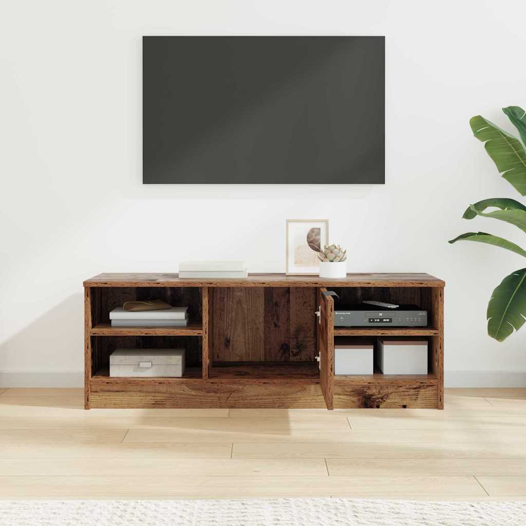 TV szekrény 102 x 35 x 36,5 cm Öreg fa Szerelt Fa