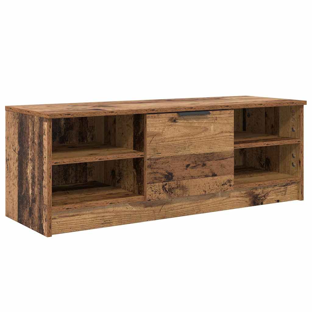 TV szekrény 102 x 35 x 36,5 cm Öreg fa Szerelt Fa