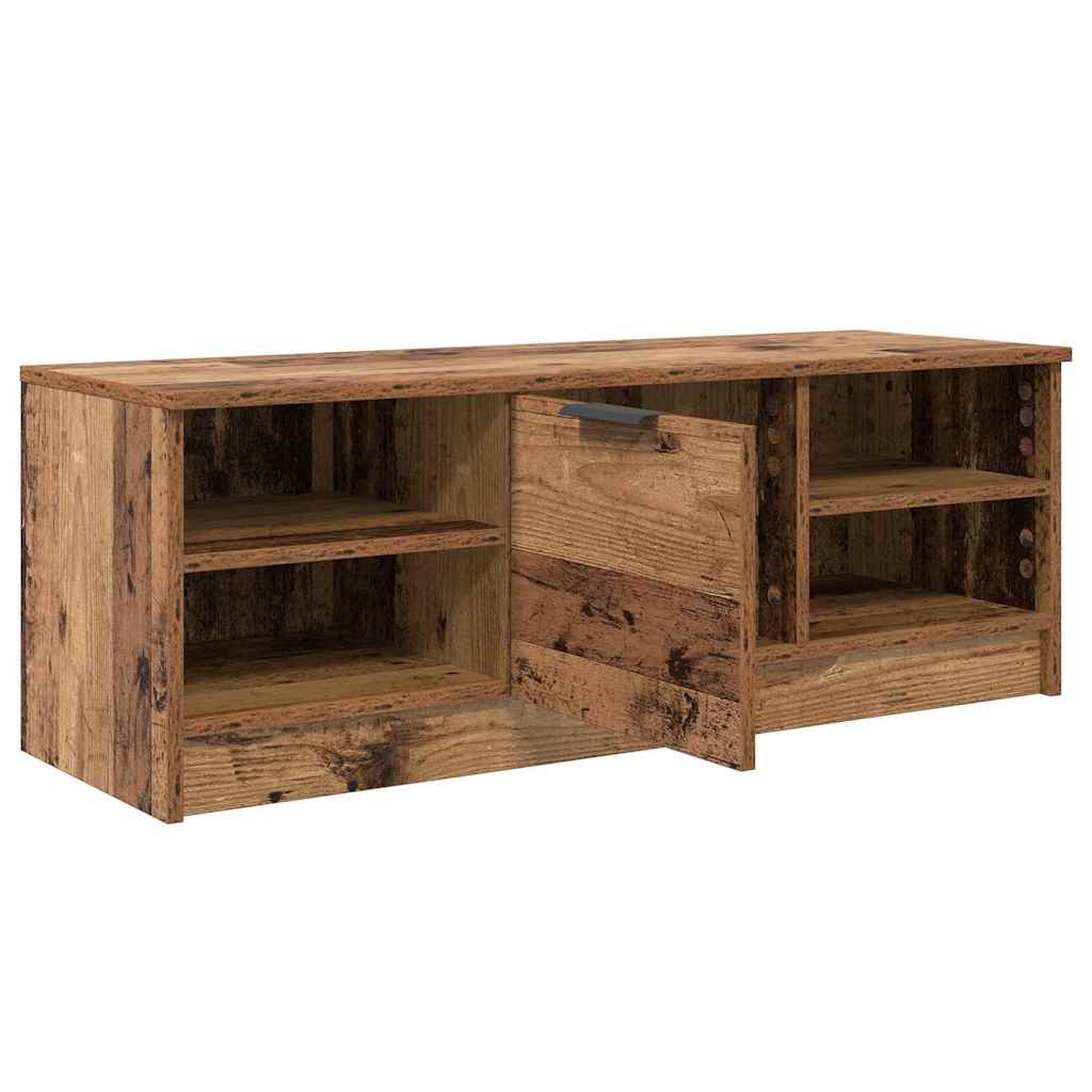 TV szekrény 102 x 35 x 36,5 cm Öreg fa Szerelt Fa
