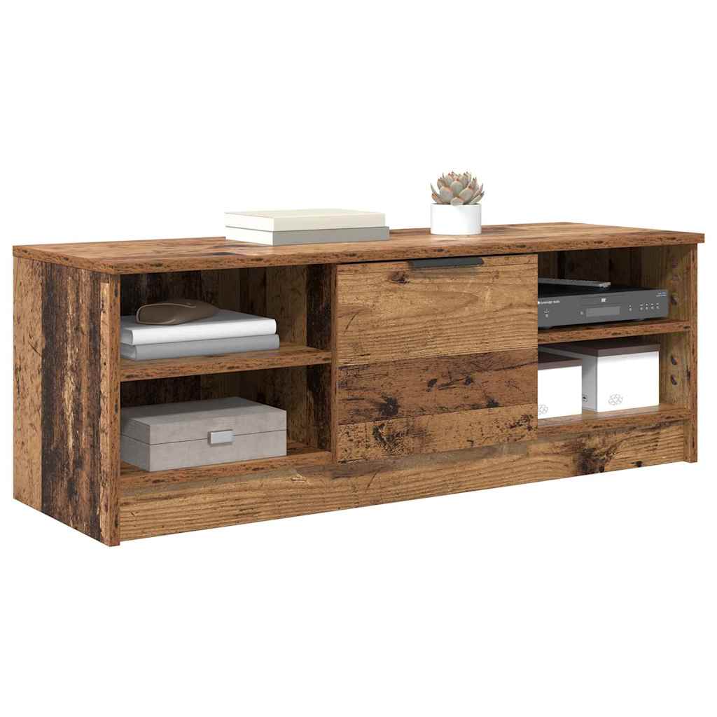 TV szekrény 102 x 35 x 36,5 cm Öreg fa Szerelt Fa