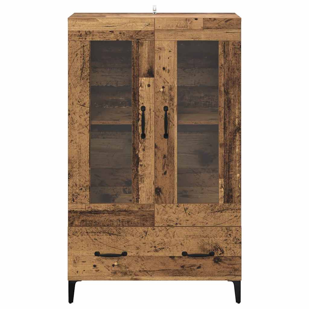Magasfiú fiókkal Öreg fa 70 x 31 x 115 cm Műszaki fa és vas