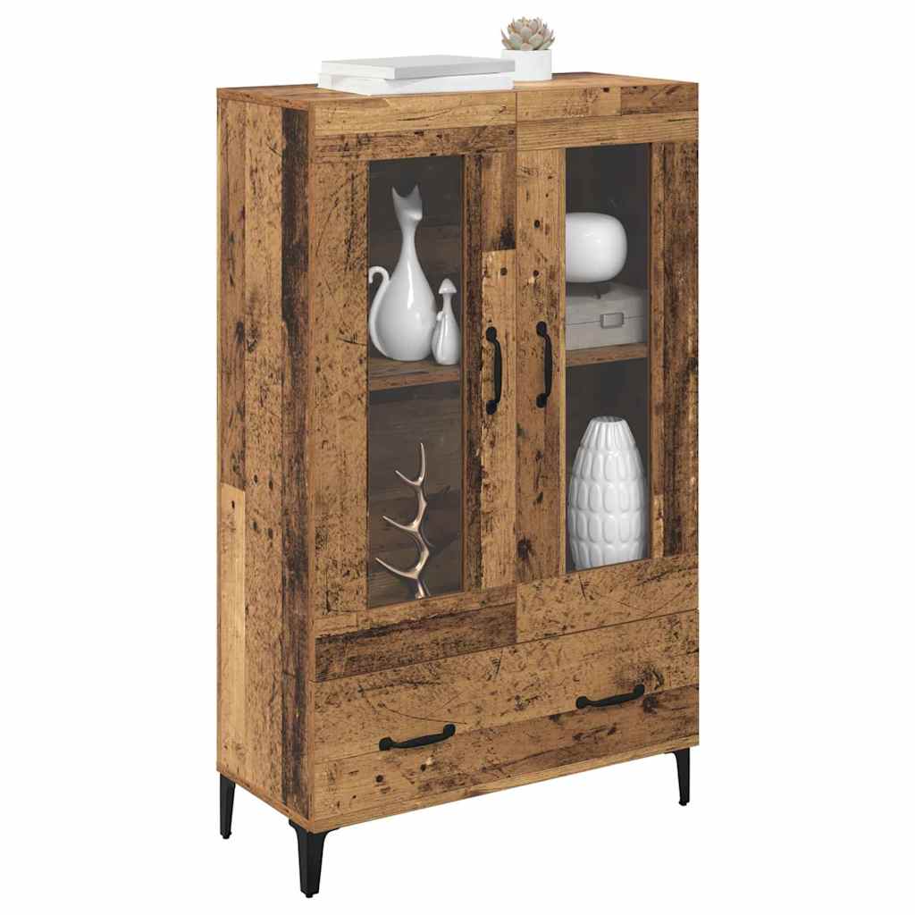 Magasfiú fiókkal Öreg fa 70 x 31 x 115 cm Műszaki fa és vas