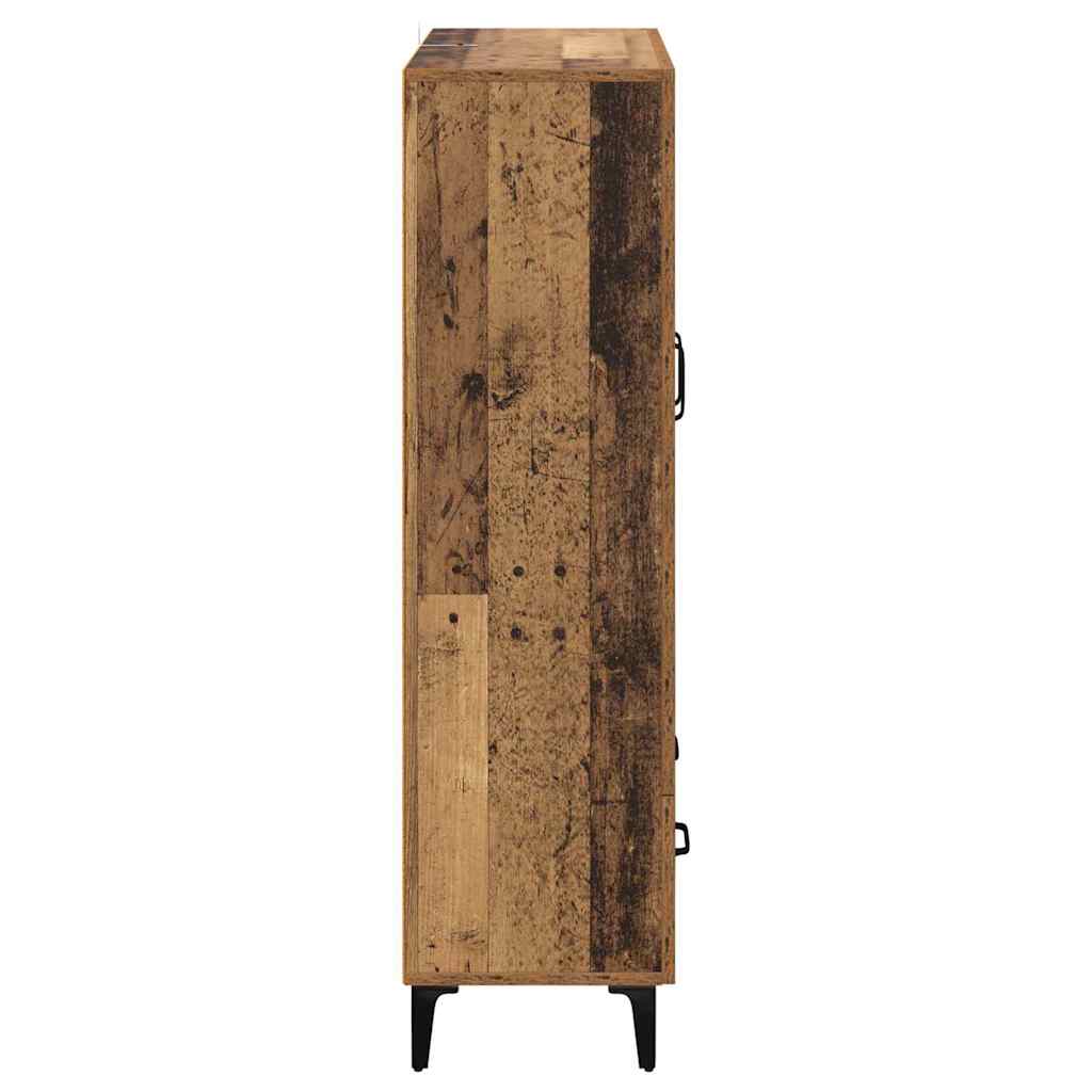 Magasfiú fiókkal Öreg fa 70 x 31 x 115 cm Műszaki fa és vas