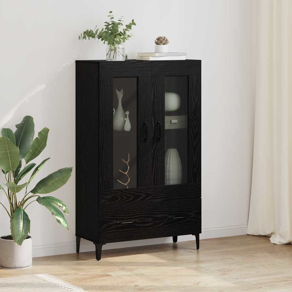 Magasfiú Fekete tölgy 70 x 31 x 115 cm Műszaki fa és vas