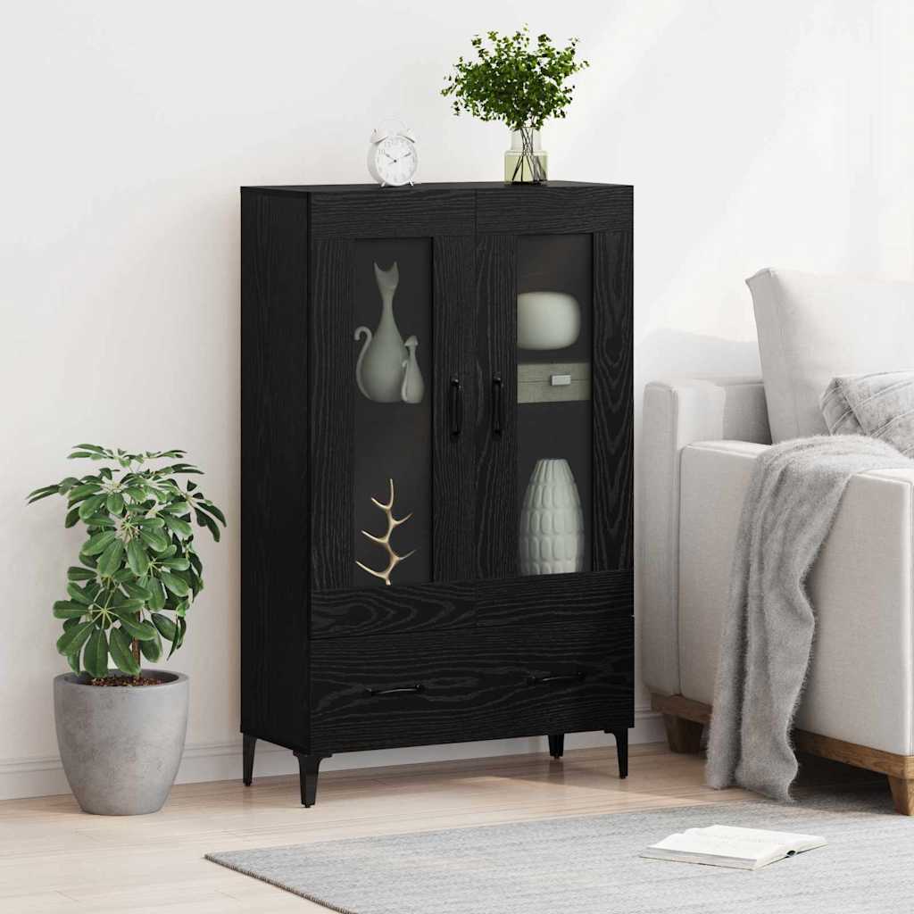 Magasfiú Fekete tölgy 70 x 31 x 115 cm Műszaki fa és vas