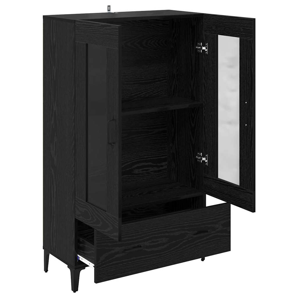 Magasfiú Fekete tölgy 70 x 31 x 115 cm Műszaki fa és vas