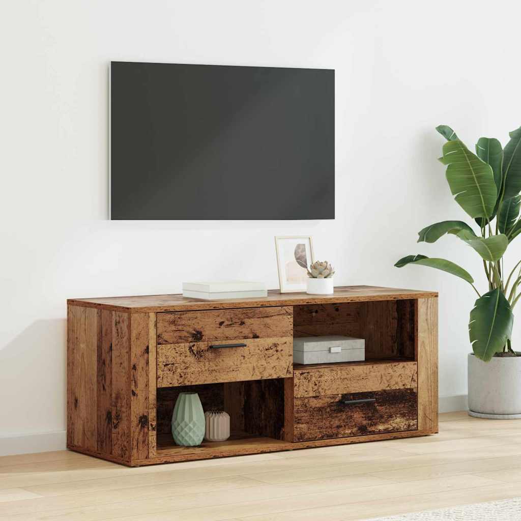 TV szekrény 100 x 35 x 40 cm Öreg fa Szerelt Fa