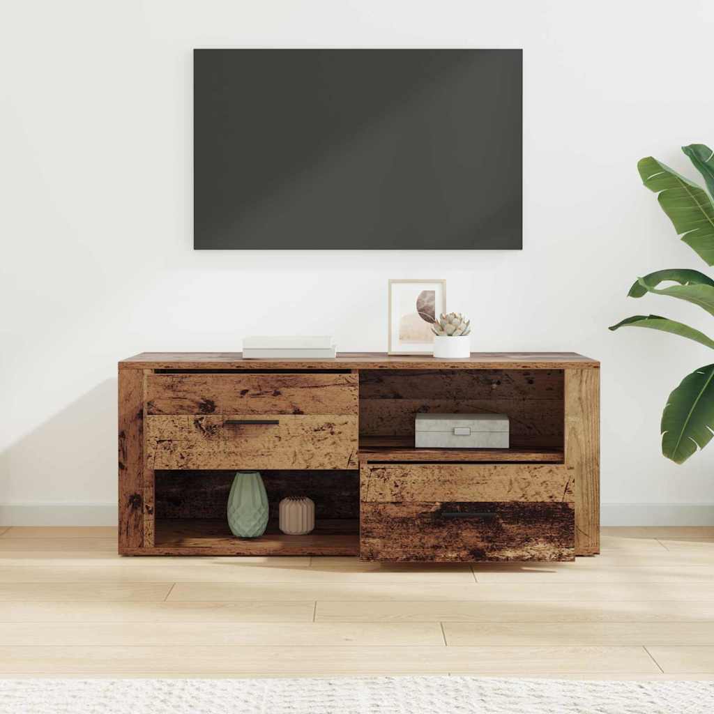 TV szekrény 100 x 35 x 40 cm Öreg fa Szerelt Fa