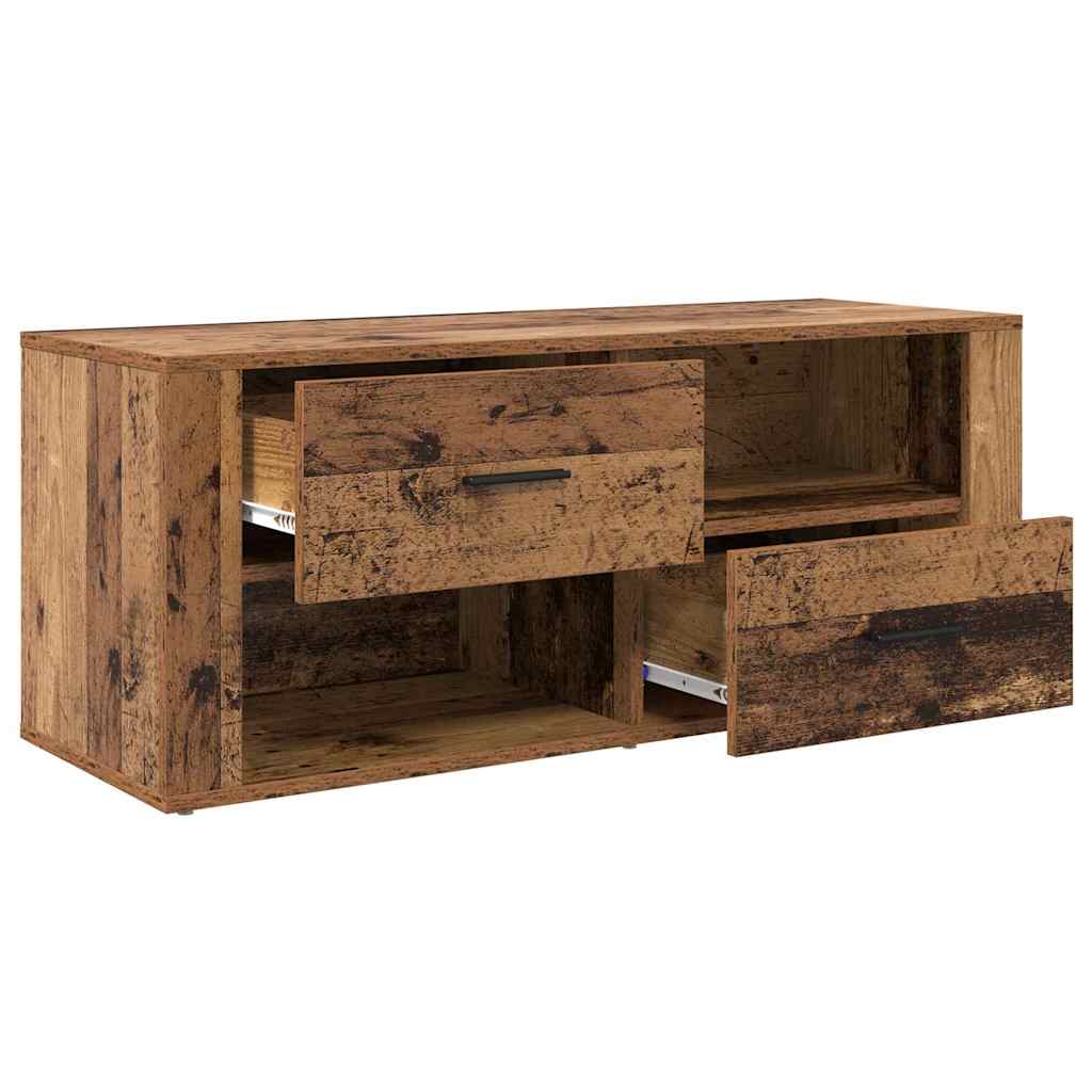 TV szekrény 100 x 35 x 40 cm Öreg fa Szerelt Fa