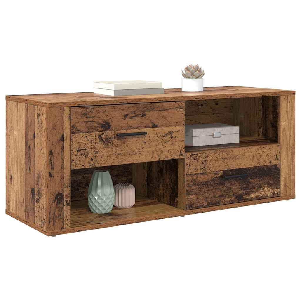 TV szekrény 100 x 35 x 40 cm Öreg fa Szerelt Fa