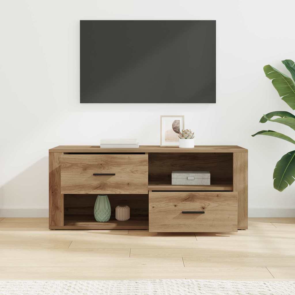 TV szekrény 100 x 35 x 40 cm Artisan tölgy Szerelt Fa
