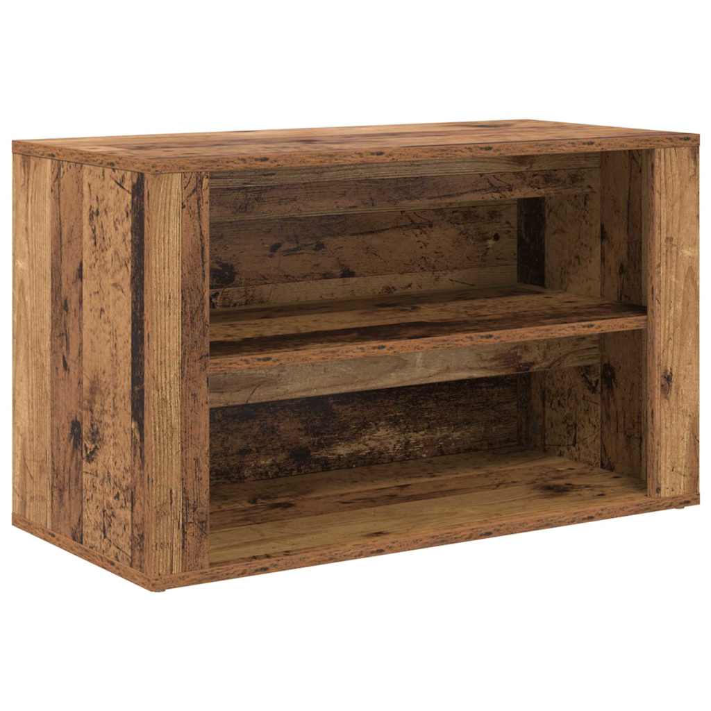 Cipőtartó 75 x 35 x 45 cm Szerelt Fa Régi fa