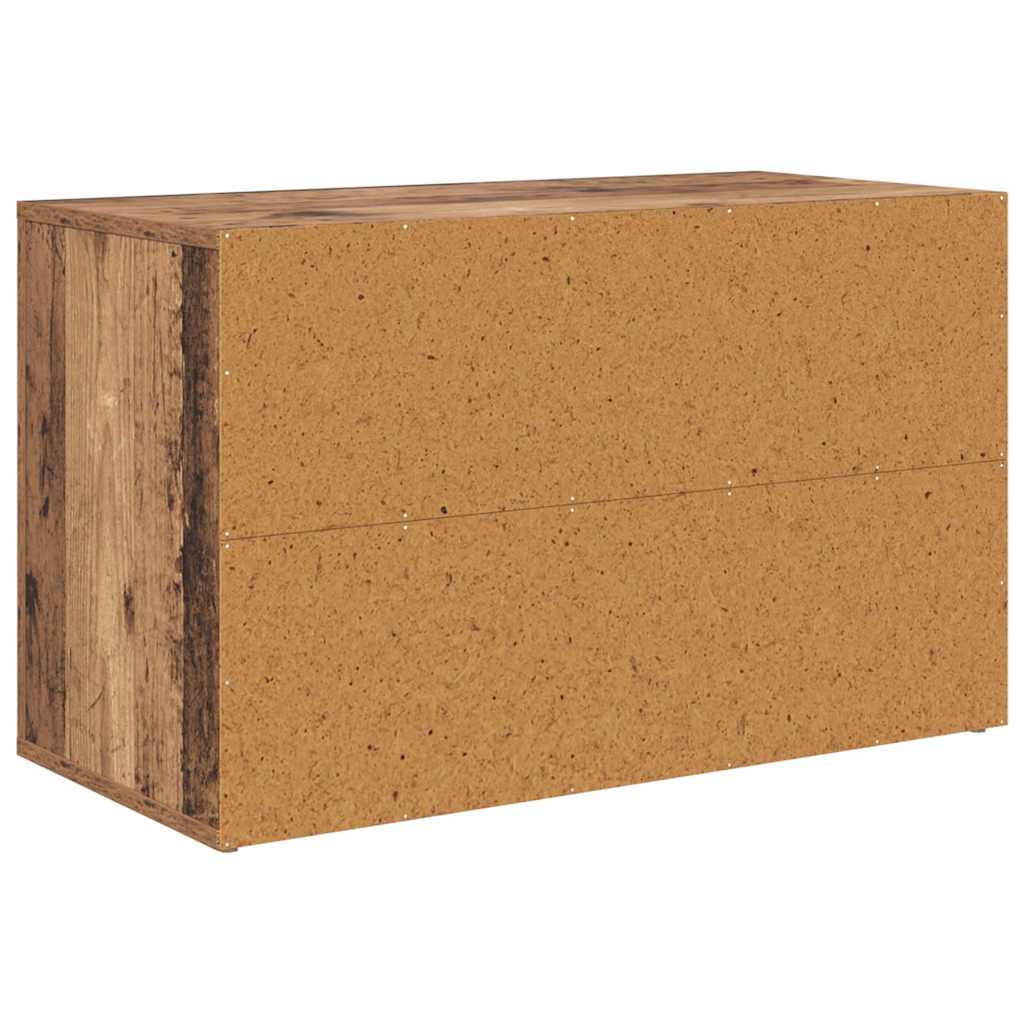 Cipőtartó 75 x 35 x 45 cm Szerelt Fa Régi fa