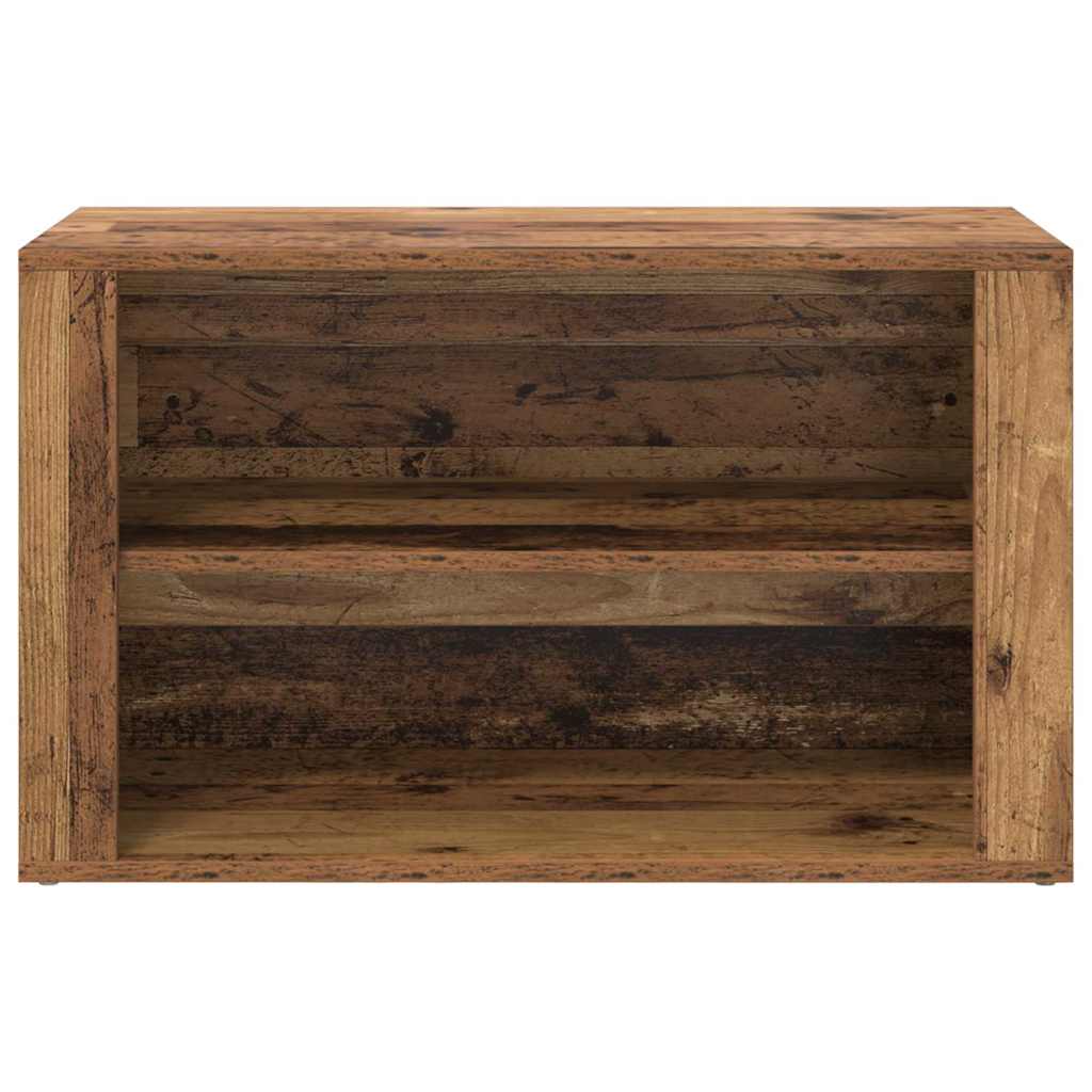 Cipőtartó 75 x 35 x 45 cm Szerelt Fa Régi fa