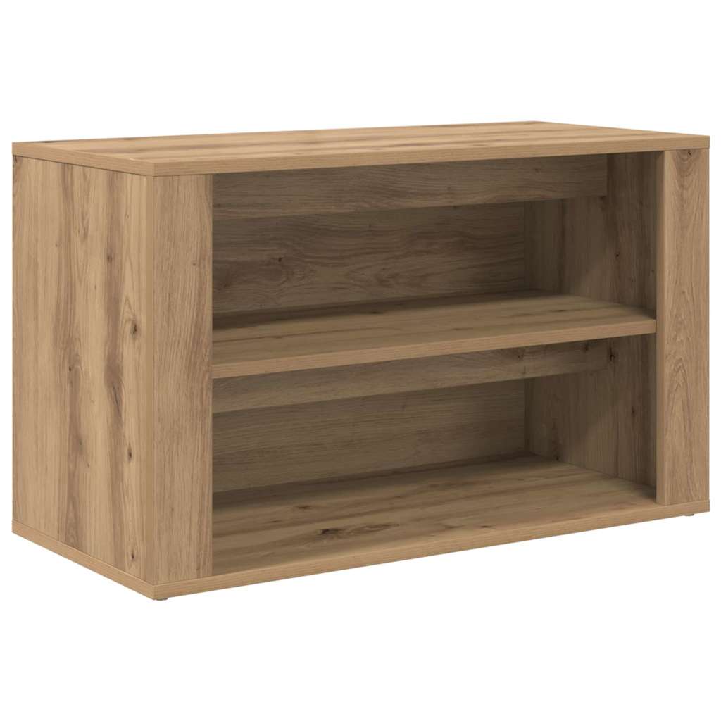 Cipőtartó 75 x 35 x 45 cm Szerelt Fa kézműves tölgy