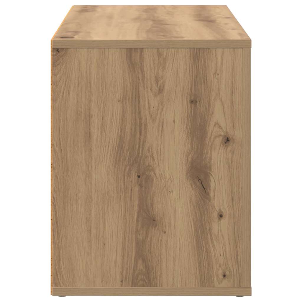 Cipőtartó 75 x 35 x 45 cm Szerelt Fa kézműves tölgy