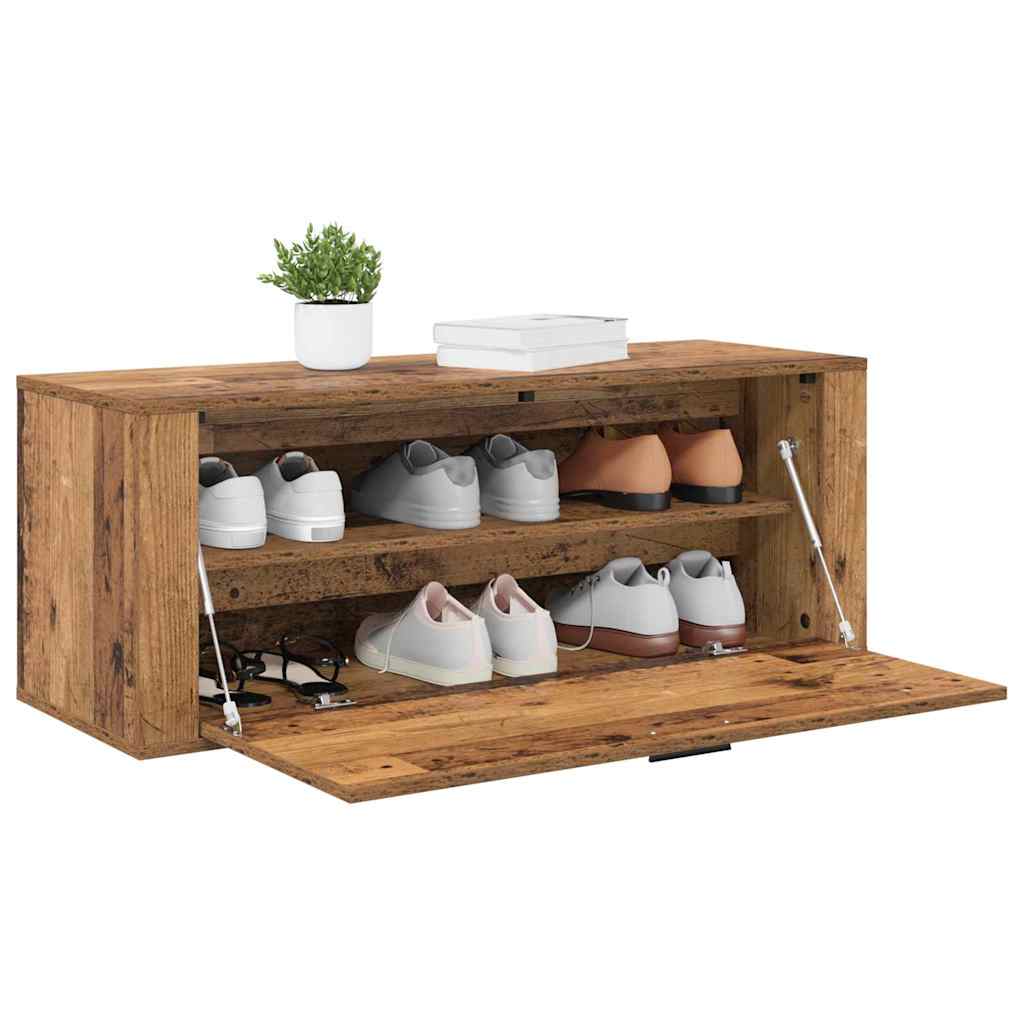 Cipőszekrény 100 x 35 x 38 cm Szerelt Fa Régi fa