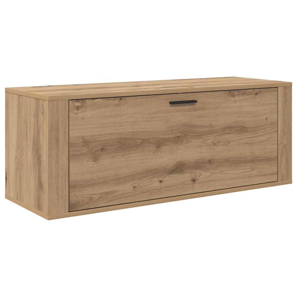 Cipőszekrény 100 x 35 x 38 cm Szerelt Fa kézműves tölgy