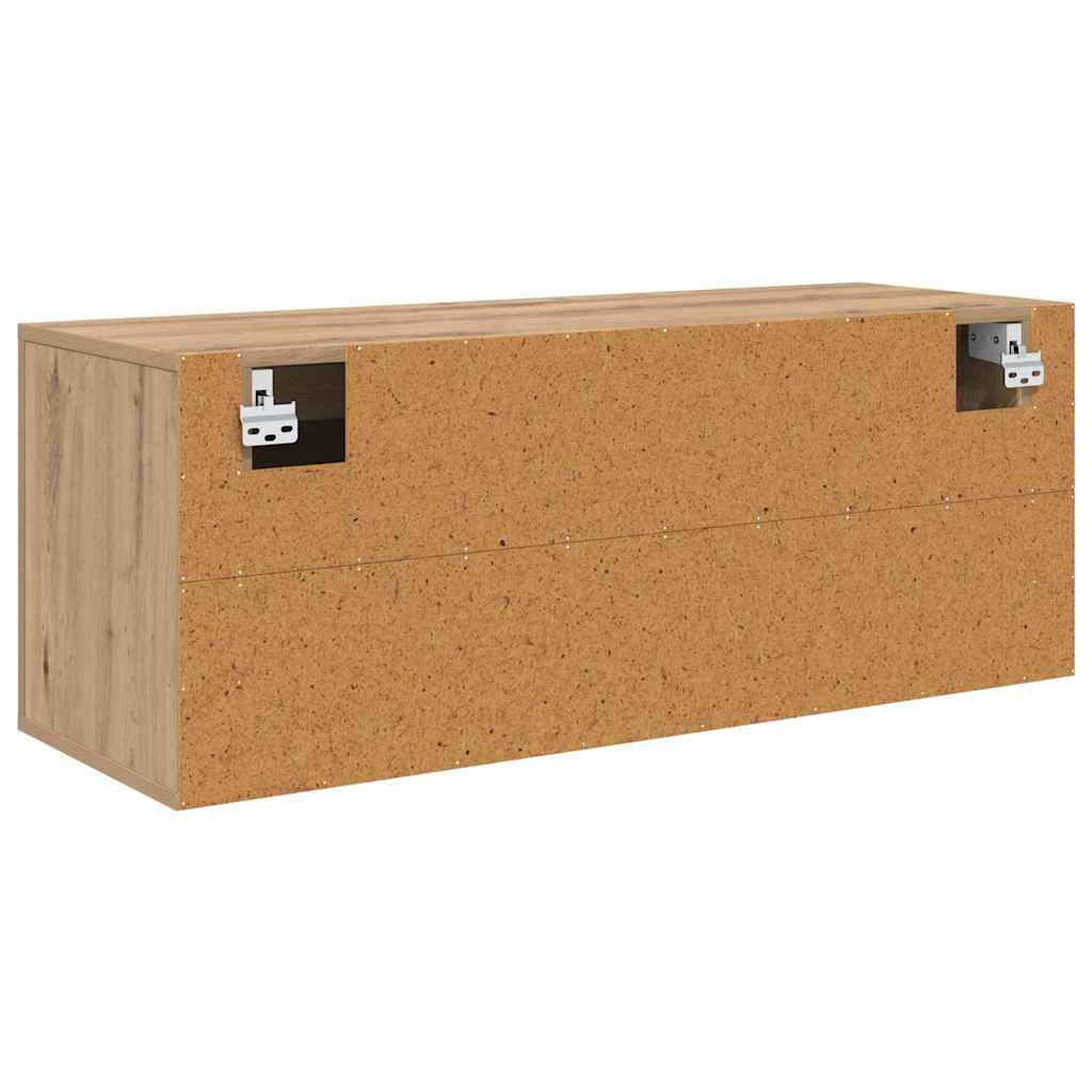 Cipőszekrény 100 x 35 x 38 cm Szerelt Fa kézműves tölgy