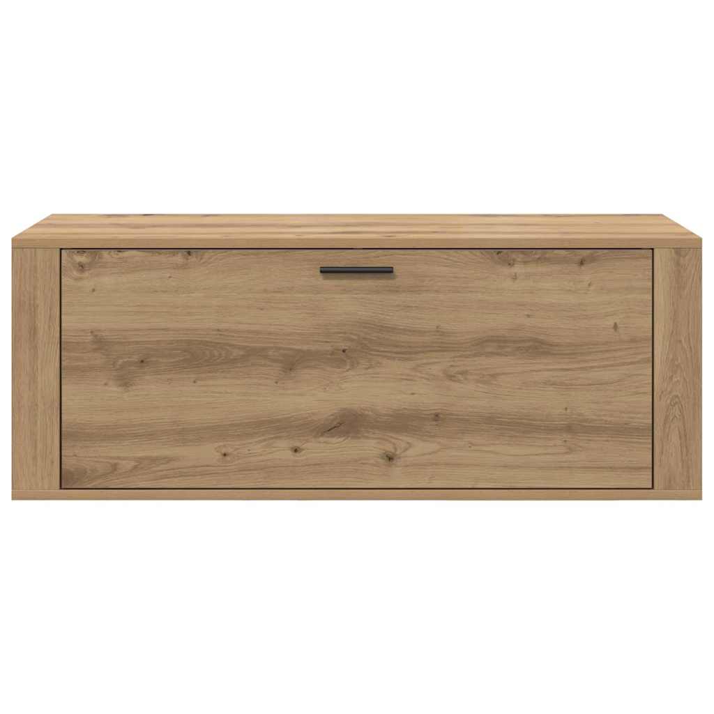 Cipőszekrény 100 x 35 x 38 cm Szerelt Fa kézműves tölgy