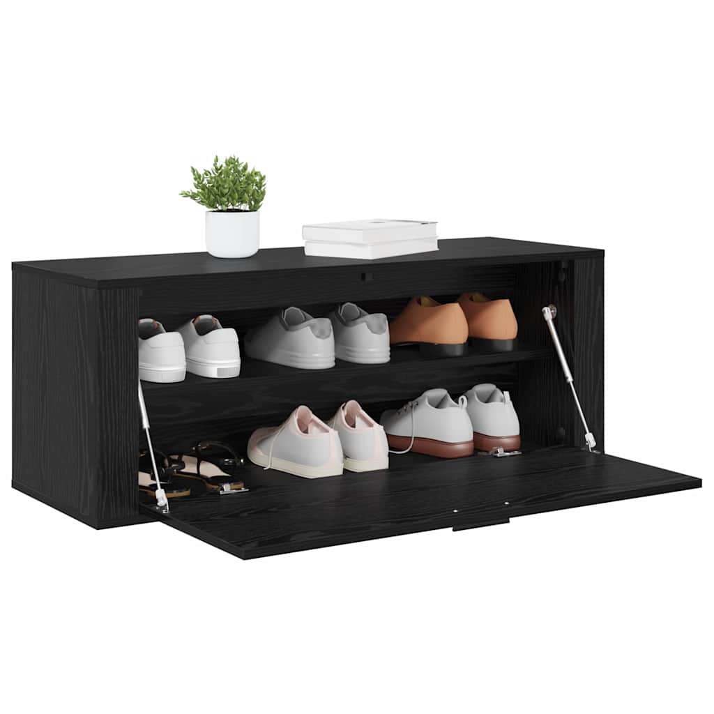 Cipőszekrény 100 x 35 x 38 cm Szerelt Fa Musta tammi