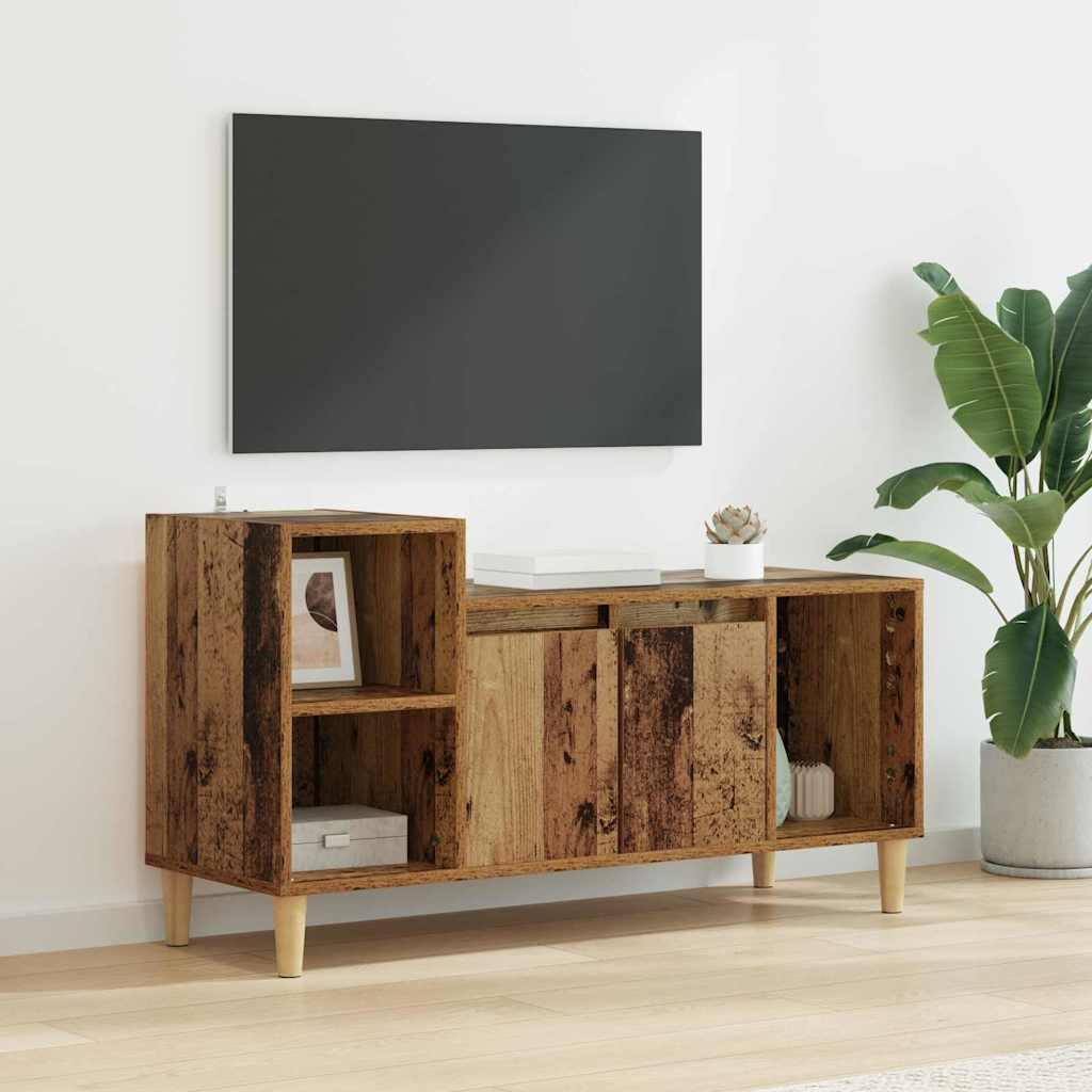 TV szekrény 100 x 35 x 55 cm Öreg fa Szerelt Fa