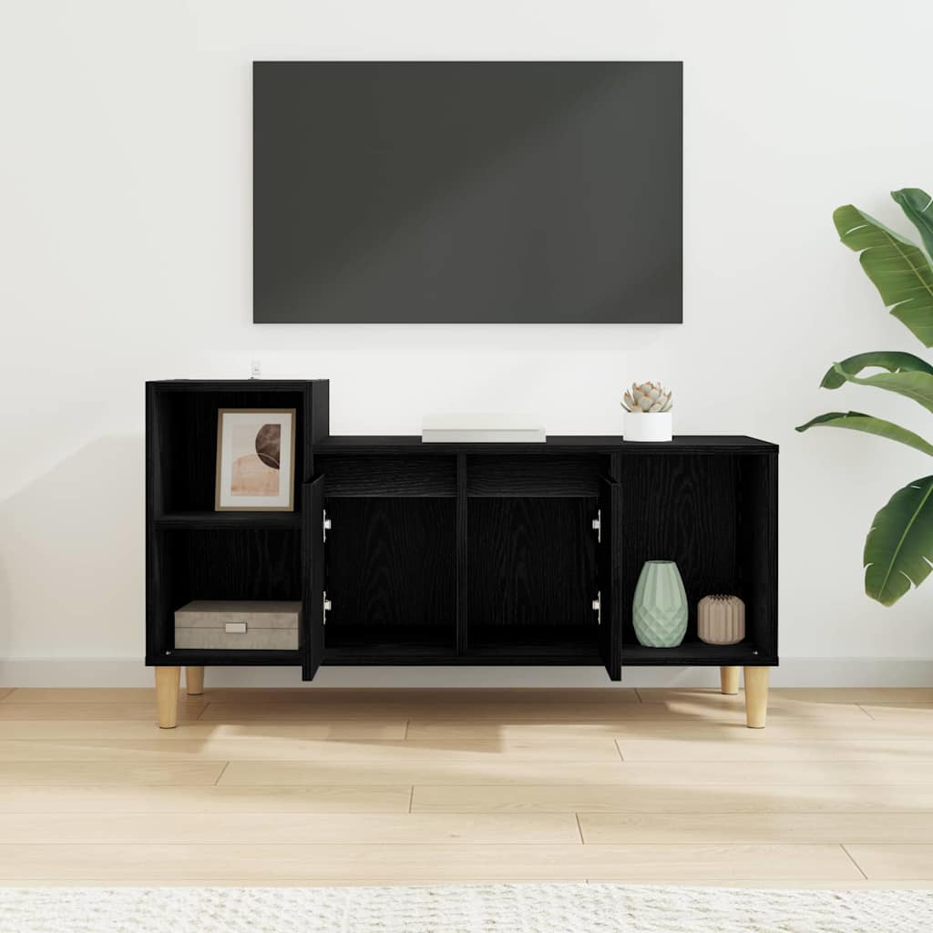 TV szekrény 100 x 35 x 55 cm Fekete tölgy Szerelt Fa