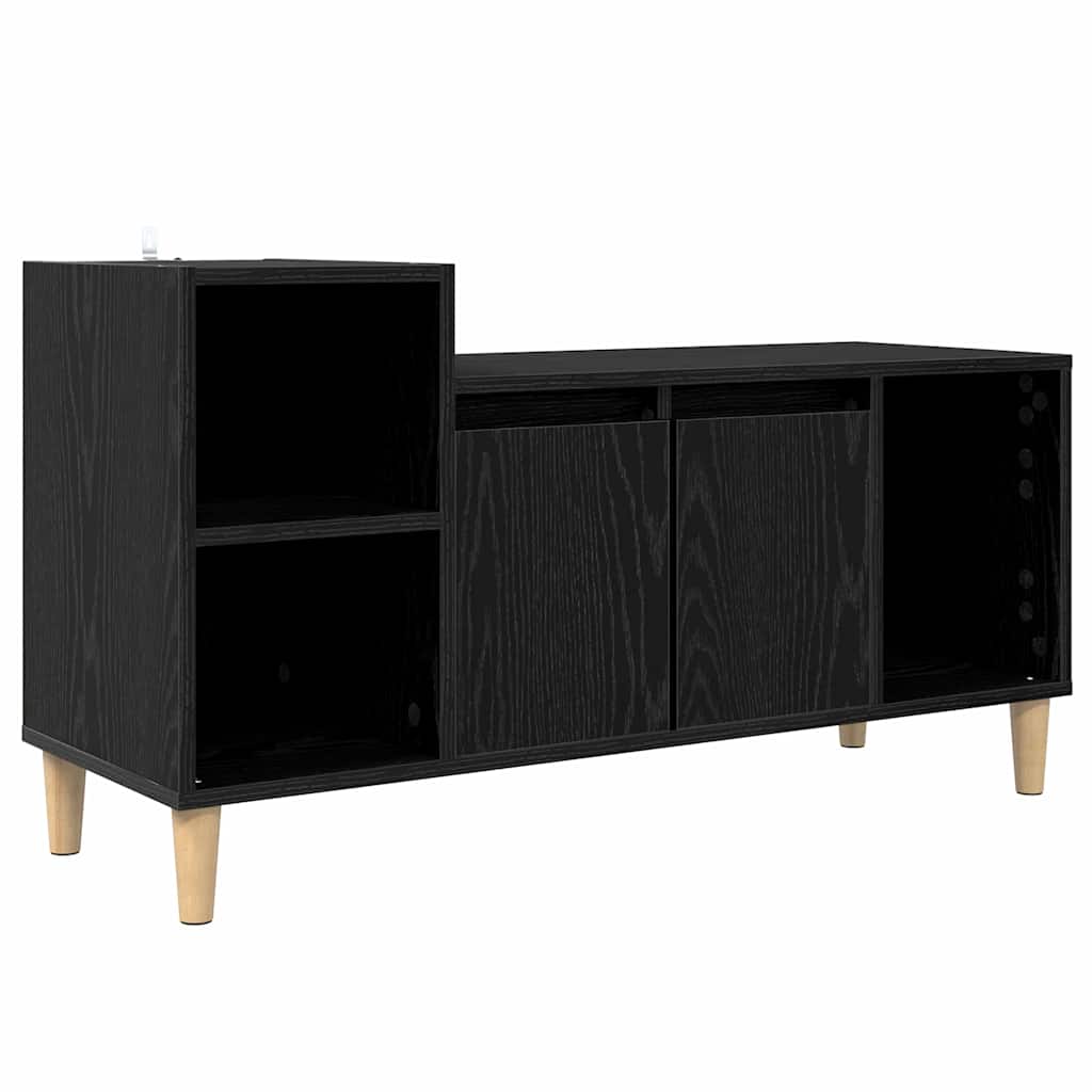 TV szekrény 100 x 35 x 55 cm Fekete tölgy Szerelt Fa