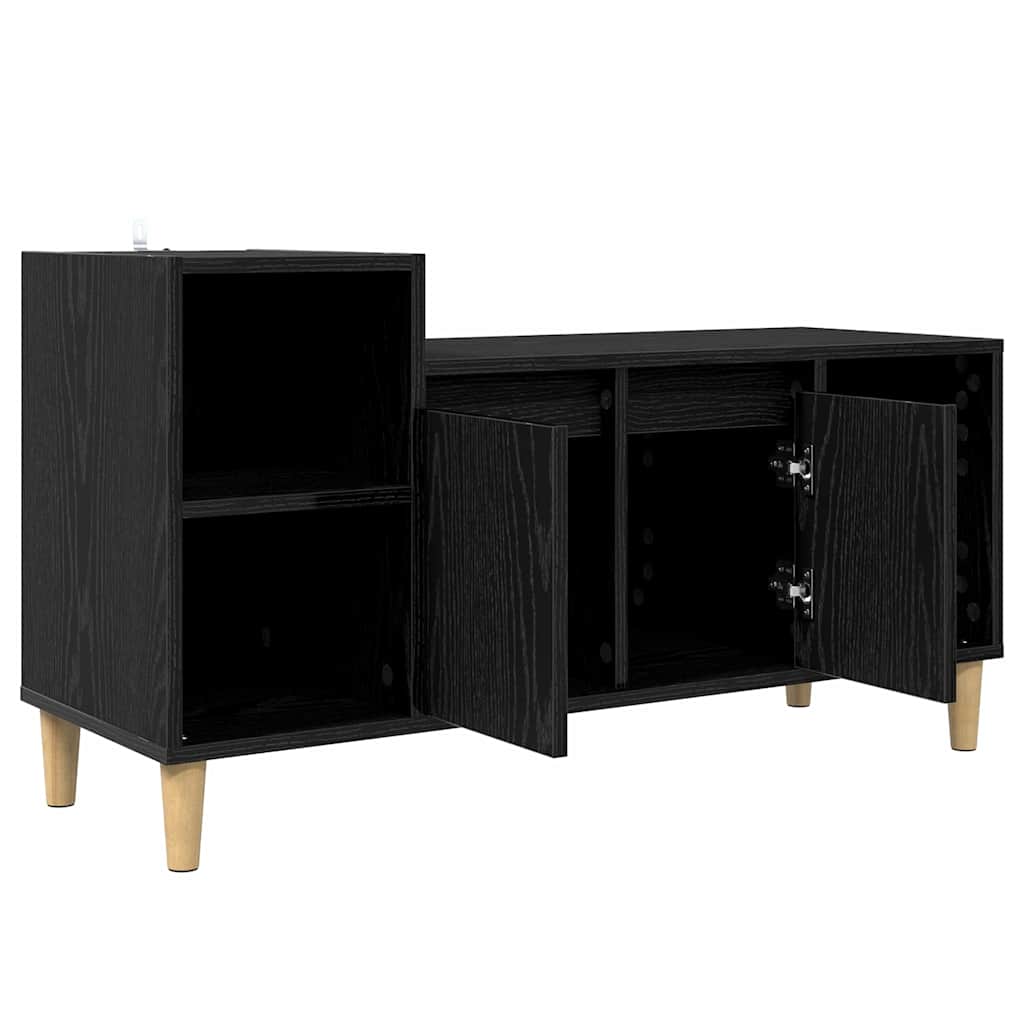 TV szekrény 100 x 35 x 55 cm Fekete tölgy Szerelt Fa