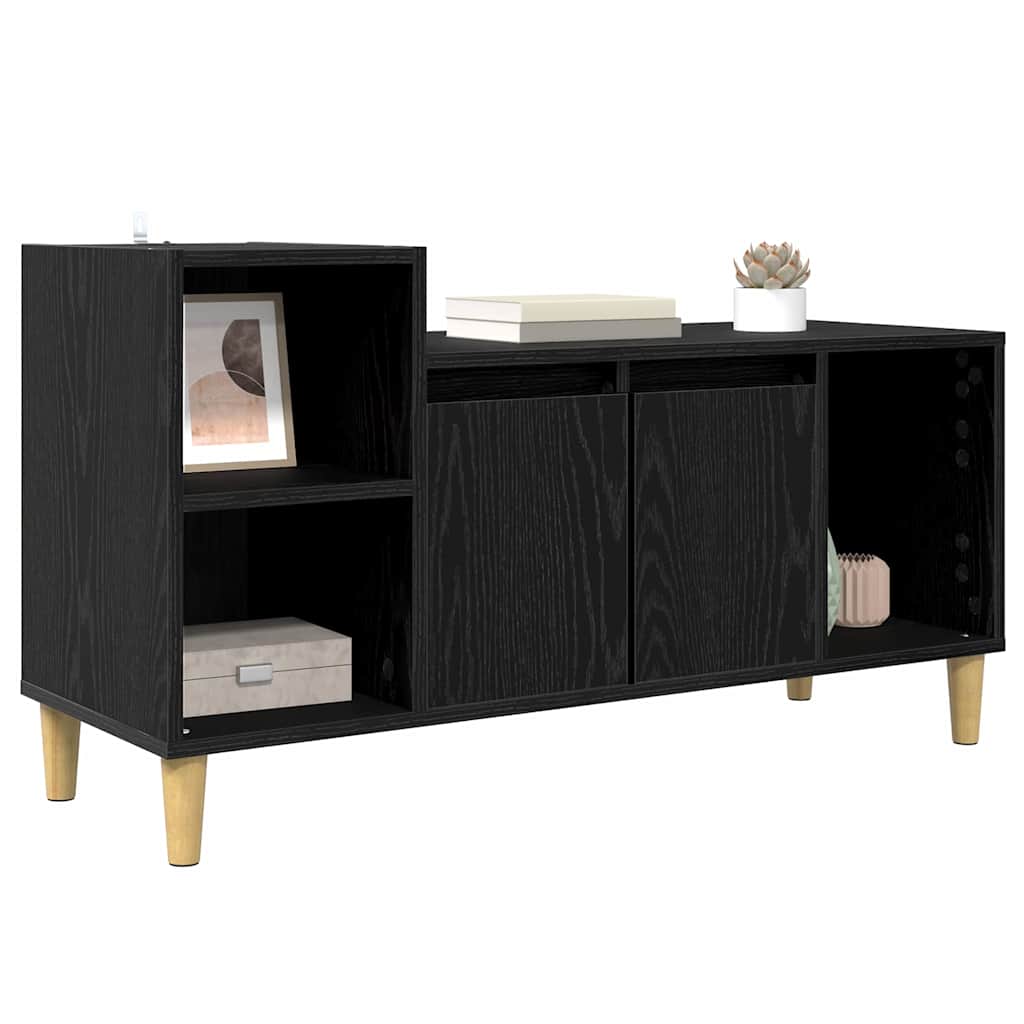 TV szekrény 100 x 35 x 55 cm Fekete tölgy Szerelt Fa