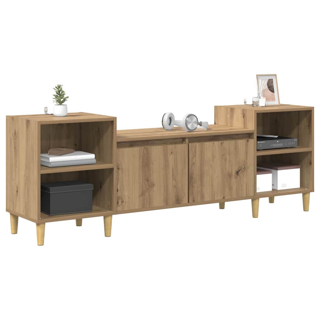 TV szekrény 160 x 35 x 55 cm Artisan tölgy Szerelt Fa